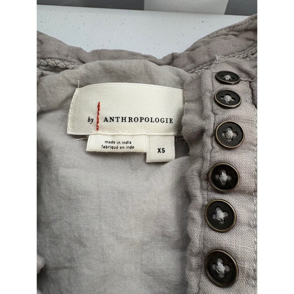 Anthropologie Tunic Top Sleeveless Button Up Casual Boho XS - Picture 2 of 7